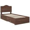 vidaXL Bettrahmen Braun Eichen-Optik 75 x 190 cm Holzwerkstoff