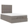 vidaXL Ottoman-Bett mit Matratze & LEDs Taupe 120x200 cm Stoff
