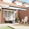 vidaXL Einziehbare Markise Wei&szlig; 300 x 250 cm Stoff und Metall
