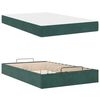 vidaXL Bettgestell mit Matratze mit Matratze 2 pcs Gr&uuml;n Samt
