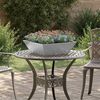 vidaXL Garten-Pflanzgef&auml;&szlig; Silber 50 x 50 x 15 cm Verzinkter Stahl