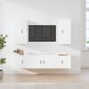 vidaXL 5-tlg. TV-Schrank-Set Wei&szlig; Holzwerkstoff