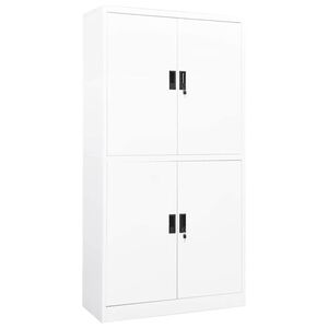 vidaXL B&uuml;roschrank Wei&szlig; 90x40x180 cm Stahl