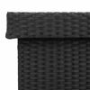 vidaXL Gartentruhe mit Rollen Schwarz 110x55x73 cm Poly Rattan