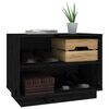 vidaXL Schuhschrank Schwarz 60x34x45 cm Massivholz Kiefer