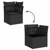 vidaXL Garten-Sofa-Set 8 pcs Schwarz Poly-Rattan