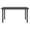 vidaXL 7-tlg. Garten-Essgruppe PVC Rattan Schwarz