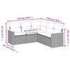 vidaXL 5-tlg. Garten-Sofagarnitur mit Kissen Beige Poly Rattan