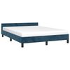vidaXL Bettgestell ohne Matratze Dunkelblau 140x200 cm Samt