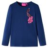 Kinder-Langarmshirt Marineblau 104