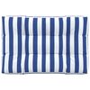 vidaXL Palettenkissen Blau Wei&szlig; Gestreift 120x80x12 cm Stoff