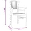 vidaXL 5-tlg. Garten-Essgruppe Massivholz Teak