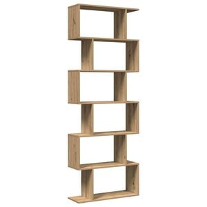 vidaXL Raumteiler-B&uuml;cherregal 6 Etagen Artisan-Eiche 70x24x193 cm
