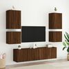 vidaXL TV-Wandschr&auml;nke 2 Stk. Braun Eiche-Optik 40,5x30x40 cm