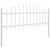 vidaXL Gartenzaun 3 pcs Weiß 170 x 140 cm Pulverbeschichteter Stahl