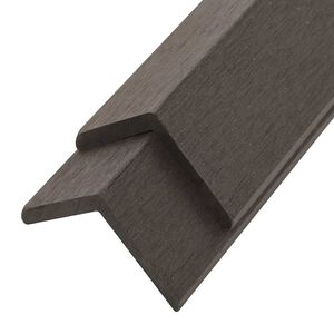 vidaXL Winkelleisten 5 Stk. WPC 170 cm Dunkelbraun