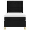 vidaXL Boxspringbett mit Matratze Schwarz 80 x 200 cm Stoff