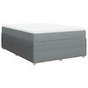 vidaXL Boxspringbett mit Matratze Hellgrau 160x200 cm Stoff
