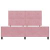 vidaXL Boxspringbett mit Kopfteil Rosa 180 x 200 cm Samt