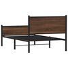vidaXL Metallbett ohne Matratze Eichen-Optik 100x190 cm