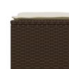 vidaXL 5-tlg. Garten-Sofagarnitur mit Kissen Braun Poly Rattan
