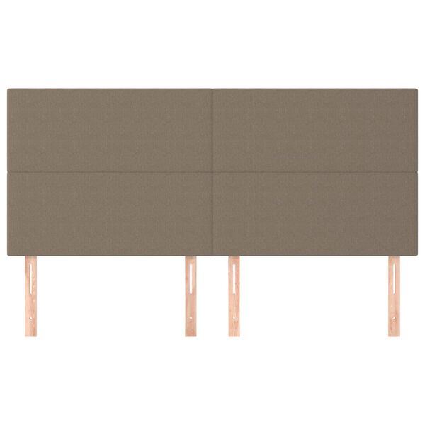 vidaXL Kopfteil Taupe 200 x 5 x 118/128 cm Stoff
