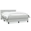 vidaXL Boxspringbett mit Matratze Hellgrau 140x220 cm Samt