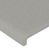 vidaXL Boxspringbett mit Matratze Hellgrau 200x200 cm Stoff