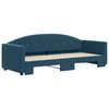 vidaXL Tagesbett Ausziehbar Blau 80x200 cm Samt