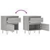 vidaXL Nachttische 2 Stk. Grau Sonoma 40x35x50 cm Holzwerkstoff
