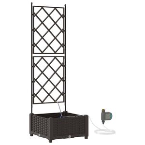 vidaXL Garten-Pflanzgef&auml;&szlig; Braun 40 x 40 x 126 cm PP