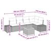 vidaXL Gartensofa-set mit Kissen 6 pcs Beige Poly-Rattan