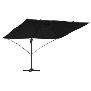 vidaXL Sonnenschirm Schwarz 351 x 250 x 260 cm Polyester und Aluminium
