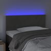 vidaXL LED Kopfteil Dunkelgrau 100x5x78/88 cm Samt