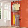 vidaXL Teleskop-Garderobe mit Stangen Aluminium