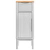 vidaXL Badezimmerschrank Wei&szlig; 35 x 30 x 90 cm Massivholz Kiefer