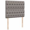 vidaXL Boxspringbett mit Matratze Taupe 120x190 cm Stoff