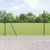 vidaXL Zaunpfosten Gr&uuml;n 25 x 1,6 m (36 mm Mesh) Stahl und PVC