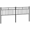vidaXL Ersatz-Kopfteil Metall Schwarz 180 cm