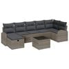 vidaXL Gartensofa-set 8 stk. Grau Poly-Rattan