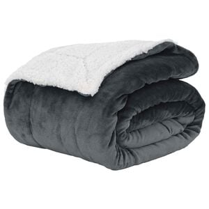 vidaXL Wohndecke Dunkelgrau 240 x 270 cm 3.17 kg Fleece
