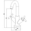 SCH&Uuml;TTE Waschtischarmatur mit 2 Griffen ELIOT Chrom