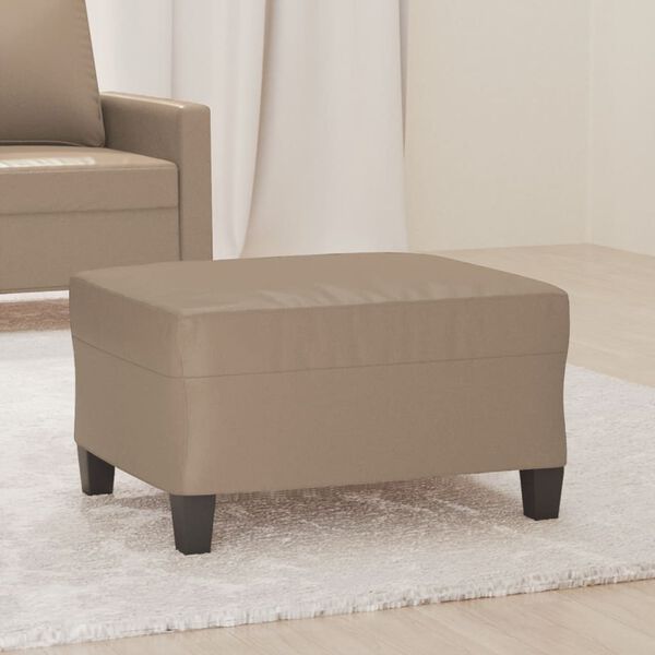 vidaXL Fu&szlig;hocker Cappuccino-Braun 70x55x41 cm Kunstleder