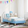vidaXL Kinderbettgestell mit Kopfteil mit Kopfteil Blau 80 x 160 cm PU