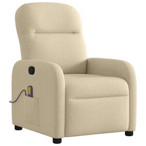 vidaXL Massagesessel Creme Stoff