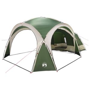 vidaXL Seitenzelt mit Dach Gr&uuml;n 410 x 410 x 250 cm Polyester und Stahl