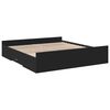 vidaXL Bettgestell mit Schubladen Schwarz 200x200 cm Holzwerkstoff