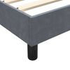 vidaXL Boxspringbett mit Matratze Dunkelgrau 80x210 cm Samt