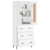 vidaXL Highboard Wei&szlig; 69,5x34x180 cm Holzwerkstoff