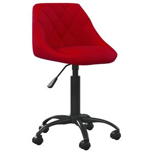 vidaXL B&uuml;rostuhl Weinrot Samt